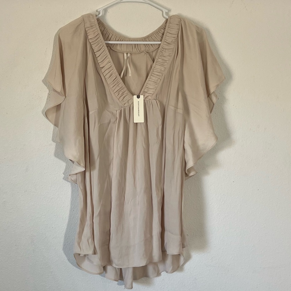 Anthro Flutter Sleeve Top - Picture 5 of 11